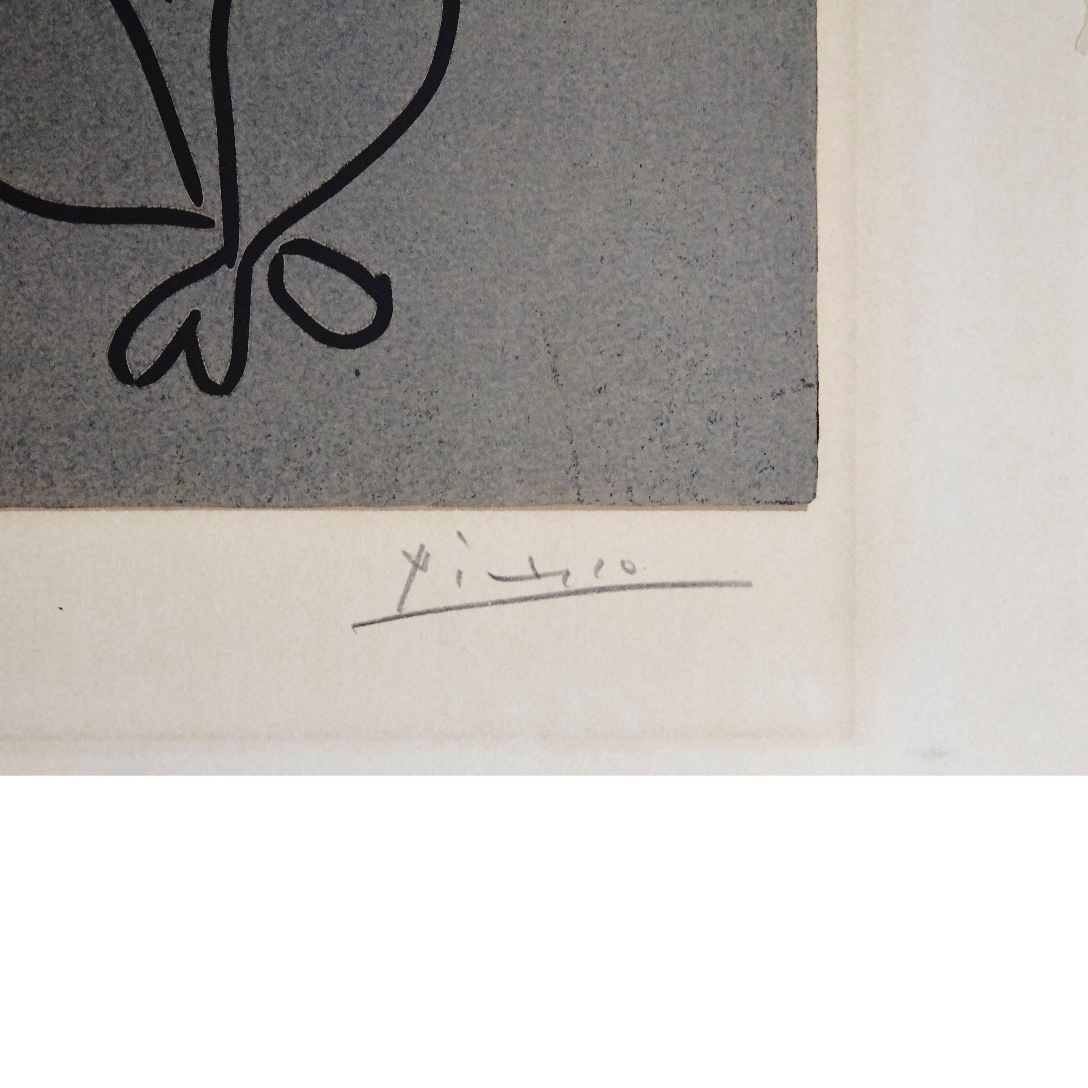 Pablo Picasso Bacchanal Linoleum, 1959 In Good Condition In Barcelona, Barcelona