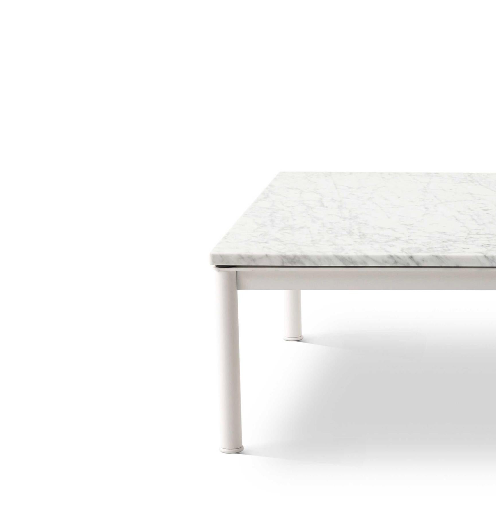 Stainless Steel Le Corbusier Table En Tube Basse, Outdoor For Cassina For Sale