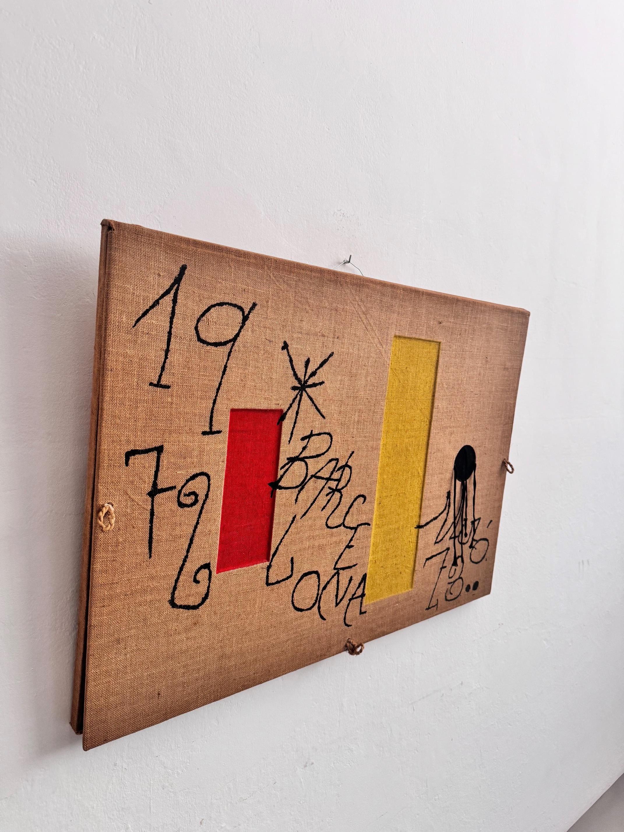 Joan Miró  Barcelona 1973 Limitierte Auflage Lithographie auf Leinen Seltenes Kunstwerk im Angebot 3