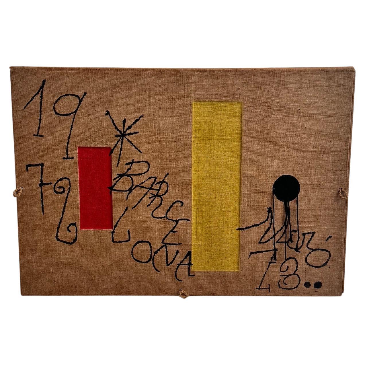 Joan Miró  Barcelona 1973 Limitierte Auflage Lithographie auf Leinen Seltenes Kunstwerk im Angebot