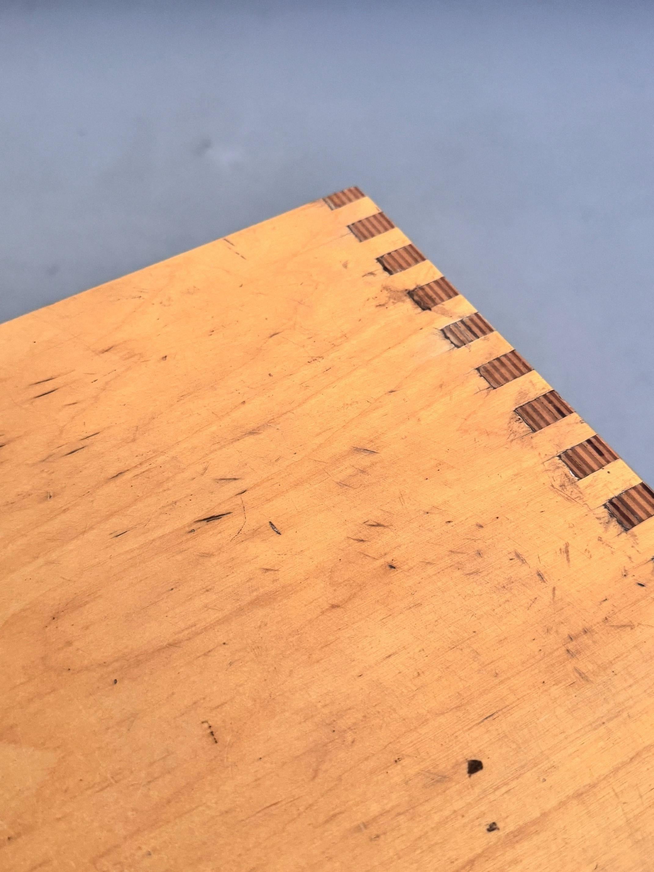 Milieu du XXe siècle Tabouret en bois laminé Max Bill, vers 1950 en vente