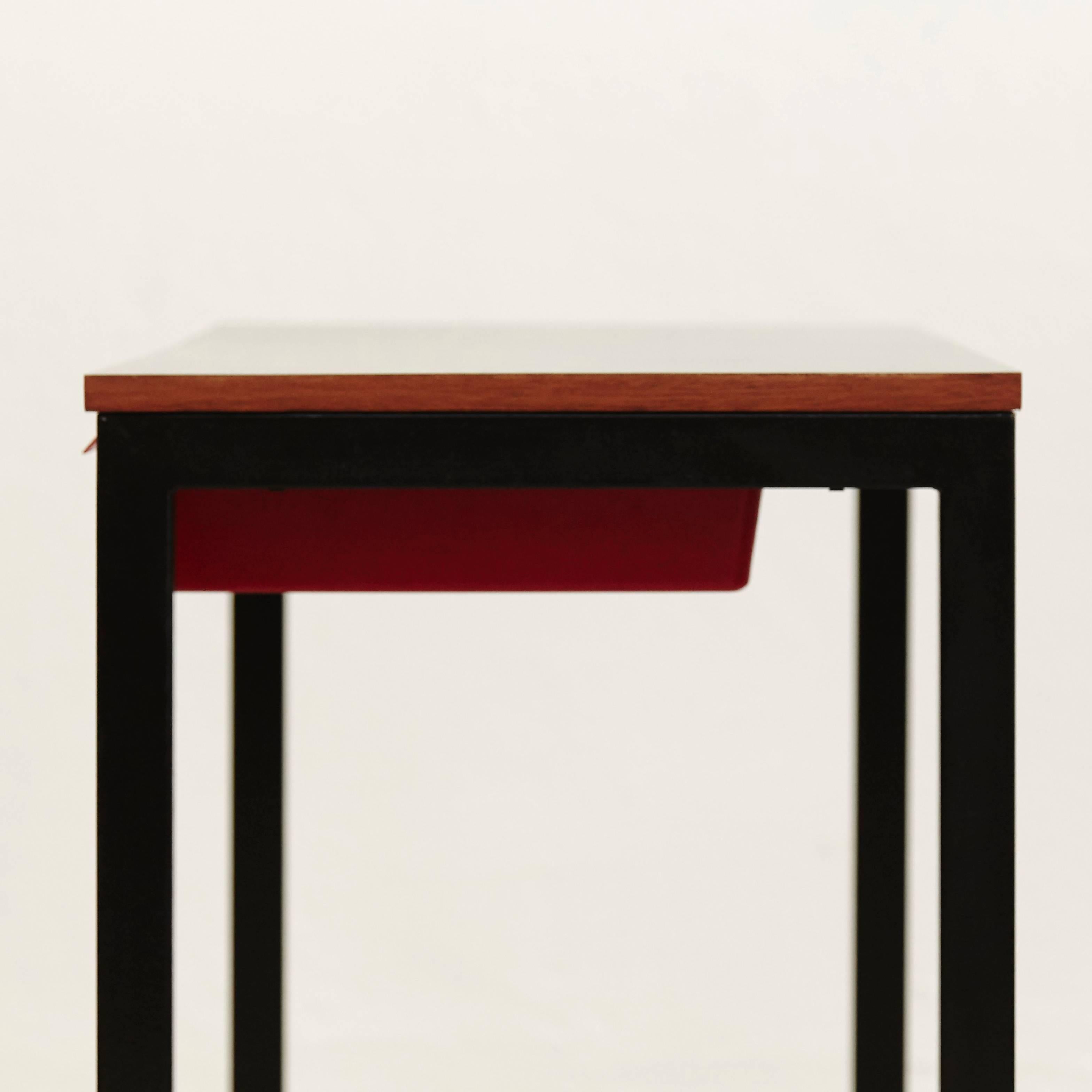 Charlotte Perriand Console with Drawer Cite Cansado, circa 1950 In Good Condition In Barcelona, Barcelona