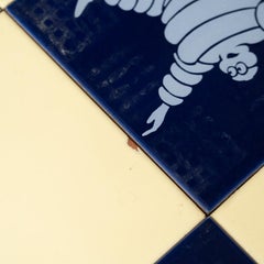 Rare Large Set of Vintage Michelin Man Tiles, circa 1960