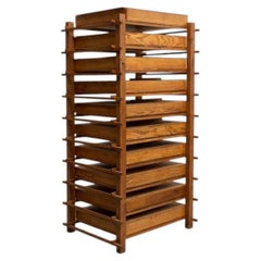 Chest of Mid-Century Modern Wood Drawers After Gerrit Rietveld, circa 1970