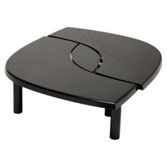 Pierre Chapo T22 Black Wooden Center Rare Table Black Edition Stamped