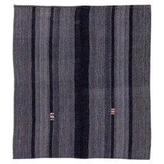Vintage Moroccan Handmade Wool Rug – 1980s, Beautiful Grey Tones, 173 x 195 cm