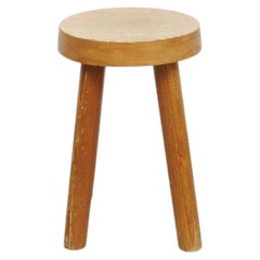 Charlotte Perriand Wood Stool for Les Arcs, circa 1960