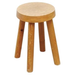 Charlotte Perriand Wood Stool for Les Arcs, circa 1960