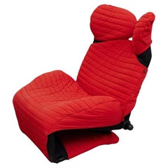 Toshiyuki Kita Wink 111 Armchair in Black and Red by Cassina, circa 1980