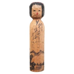 Hand Painted Wood Japanese Traditional Kokeshi Doll