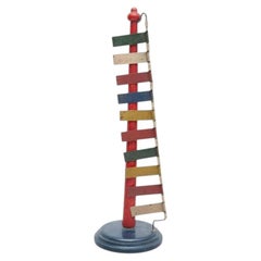 Mid-Century Modern Metal Red Blue Yellow Green White Sculpture