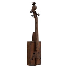 Rare c. 1900 French Cigar-Box Violin – Authentic Trench-Art Folk Instrument