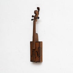 Rare c. 1900 French Cigar-Box Violin – Authentic Trench-Art Folk Instrument