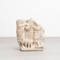 Rare Spanish Religious Stone Romanic Style Sculpture, circa 1930