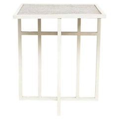 Mid-Century Modern Table After Mackintosh, Lacquered Wood & Marble
