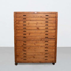20th Century Antique Wooden Bakery Cabinet