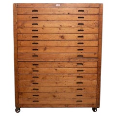 20th Century Antique Wooden Bakery Cabinet