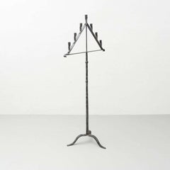 Spanish 'Hachero' Traditional Ancient Wrought Iron Candleholder, circa 1930