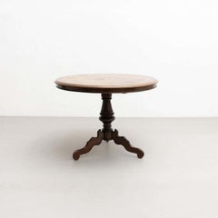 Mid-Century Modern Articulated Wood Side Table, Circa 1940