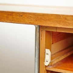 Bauhaus Large Desk in Wood and Tubular Metal, circa 1930