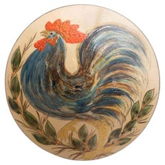 Ceramic Traditional Hand Painted Plate by Catalan Artist Diaz Costa, circa 1960