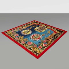Vintage Gianni Versace Silk Rug: Mandarin's Garden Collection by Atelier Versace