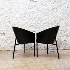 Pair of “Costes” Chairs by Philippe Starck, Early Black Edition, Circa 1980