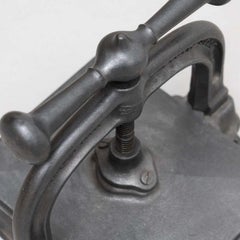 Vintage French Metal Paper Printing Press, circa 1930