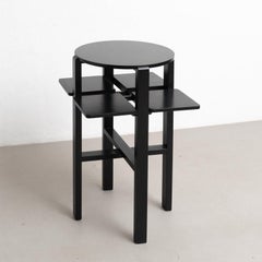 Tavolino Domino laccato nero di Charles Rennie Mackintosh, 1970 circa