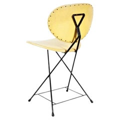 Rob Parry Mid-Century Modern Chair with Black Metal Frame, Circa 1950