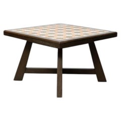 Jordi Vilanova Wood and Ceramic Coffee Table: Spanish Mid-century Masterpiece