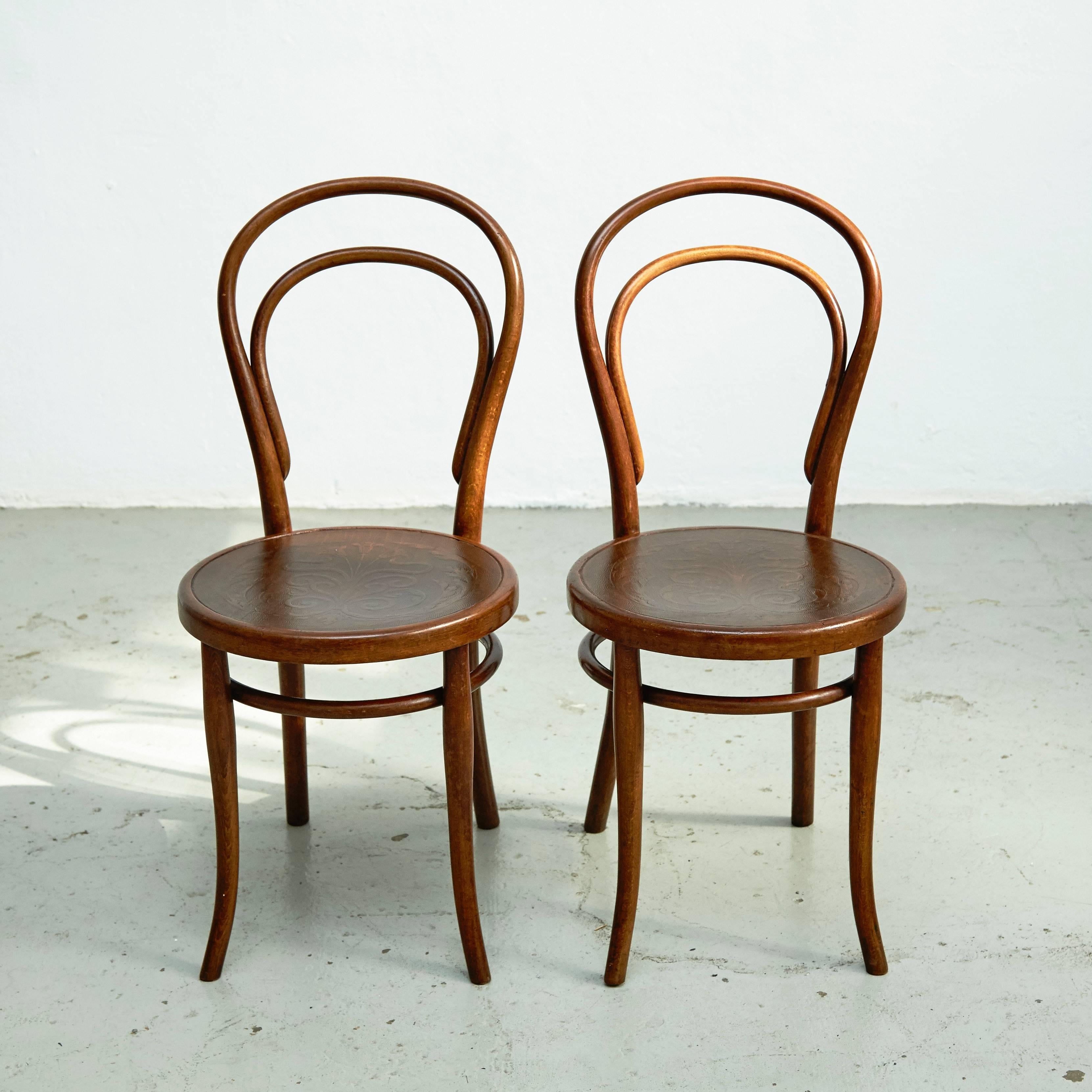 Set of Ten Chairs by Thonet, Fischel, Kohn and Unknown, circa 1900 In Good Condition In Barcelona, Barcelona