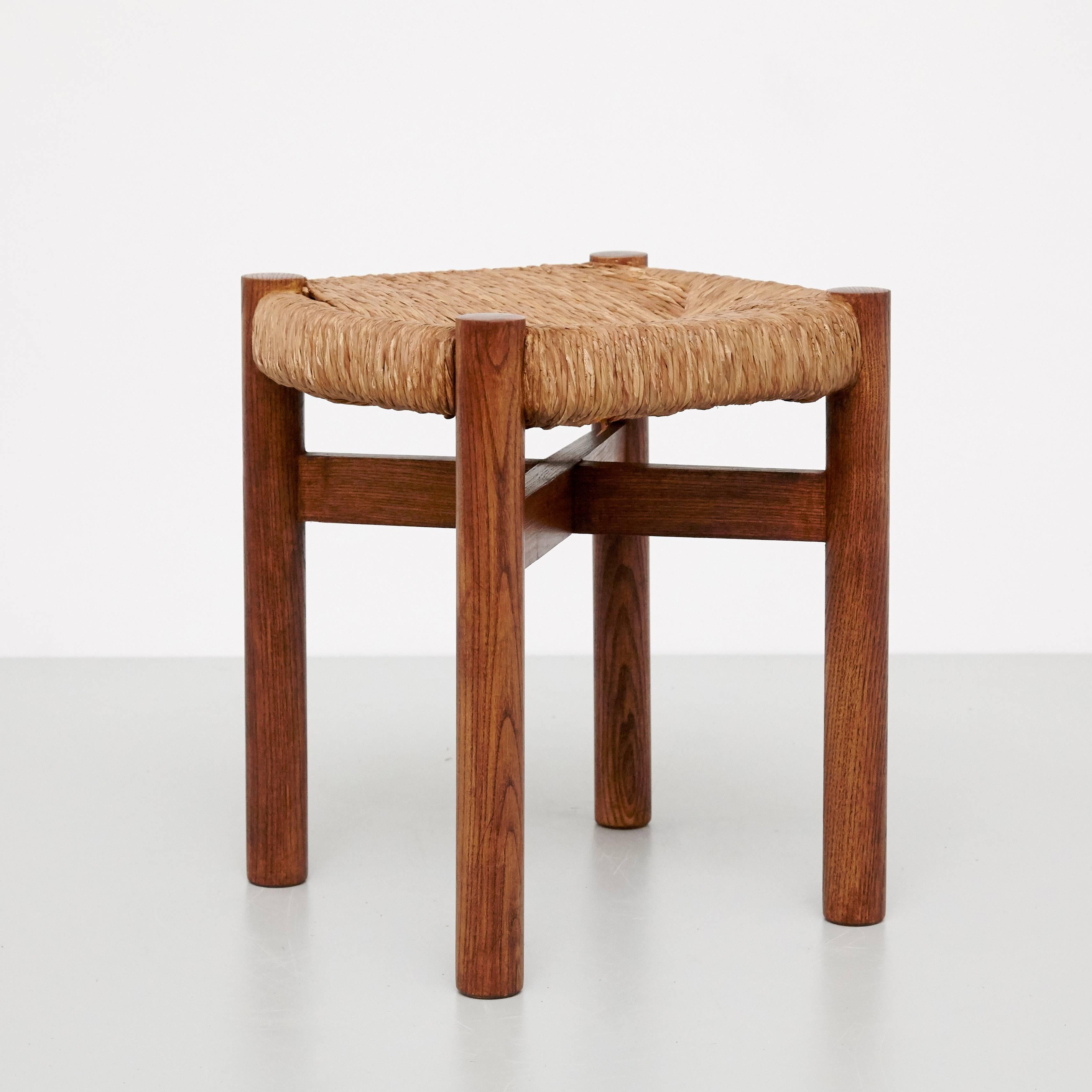 Mid-Century Modern Pair of Stools by Charlotte Perriand for Meribel, circa 1950