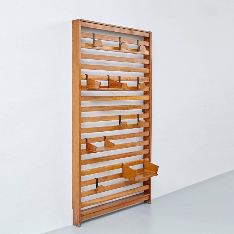 Le Corbusier And Charlotte Perriand Wall Mounted Coatrack Circa Null