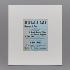 Spectacle Dada Tristan Tzara Ribemont-Dessaignes Coeur a Gaz Bryen, 1960s