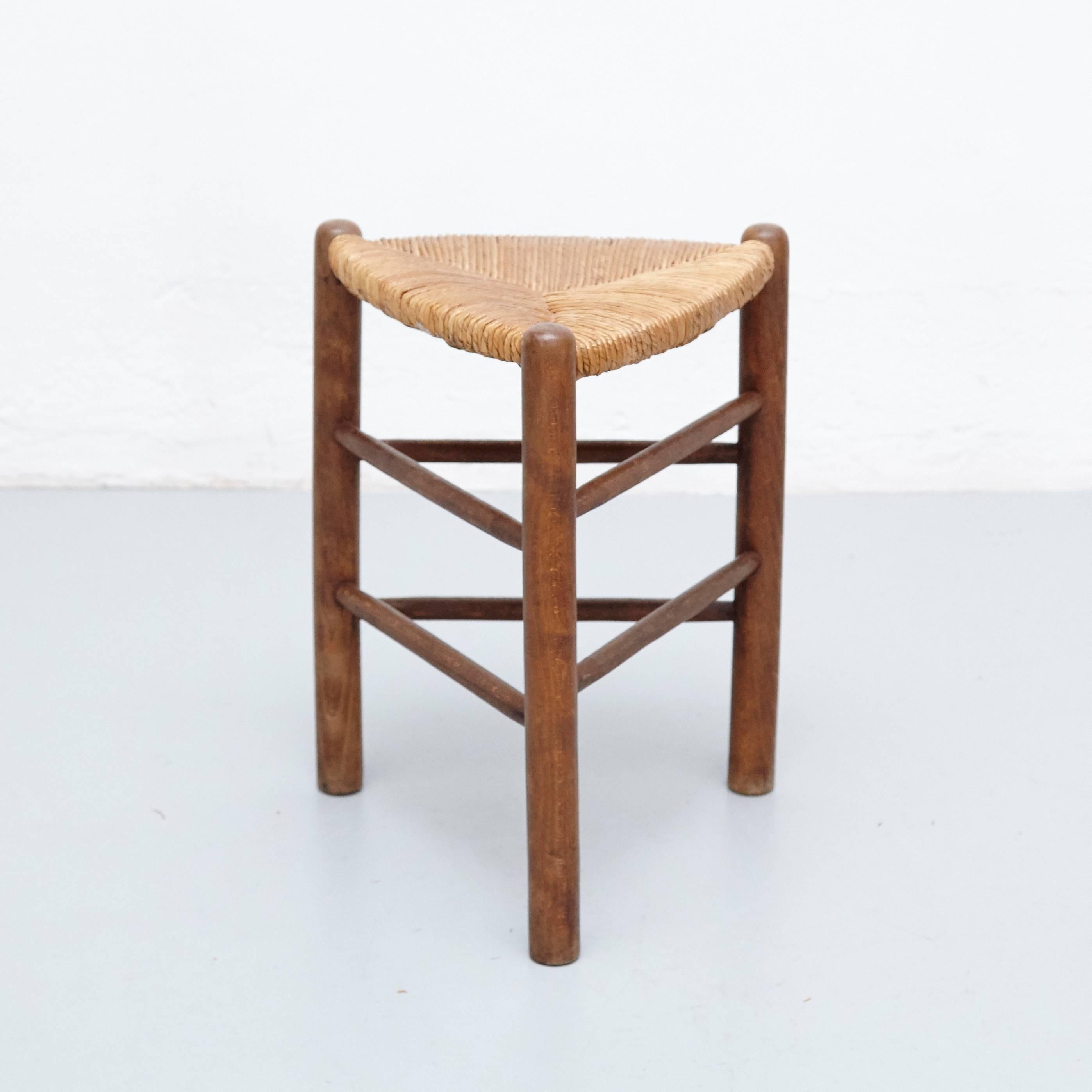 Mid-Century Modern Pair of Stools in the Style of Charlotte Perriand