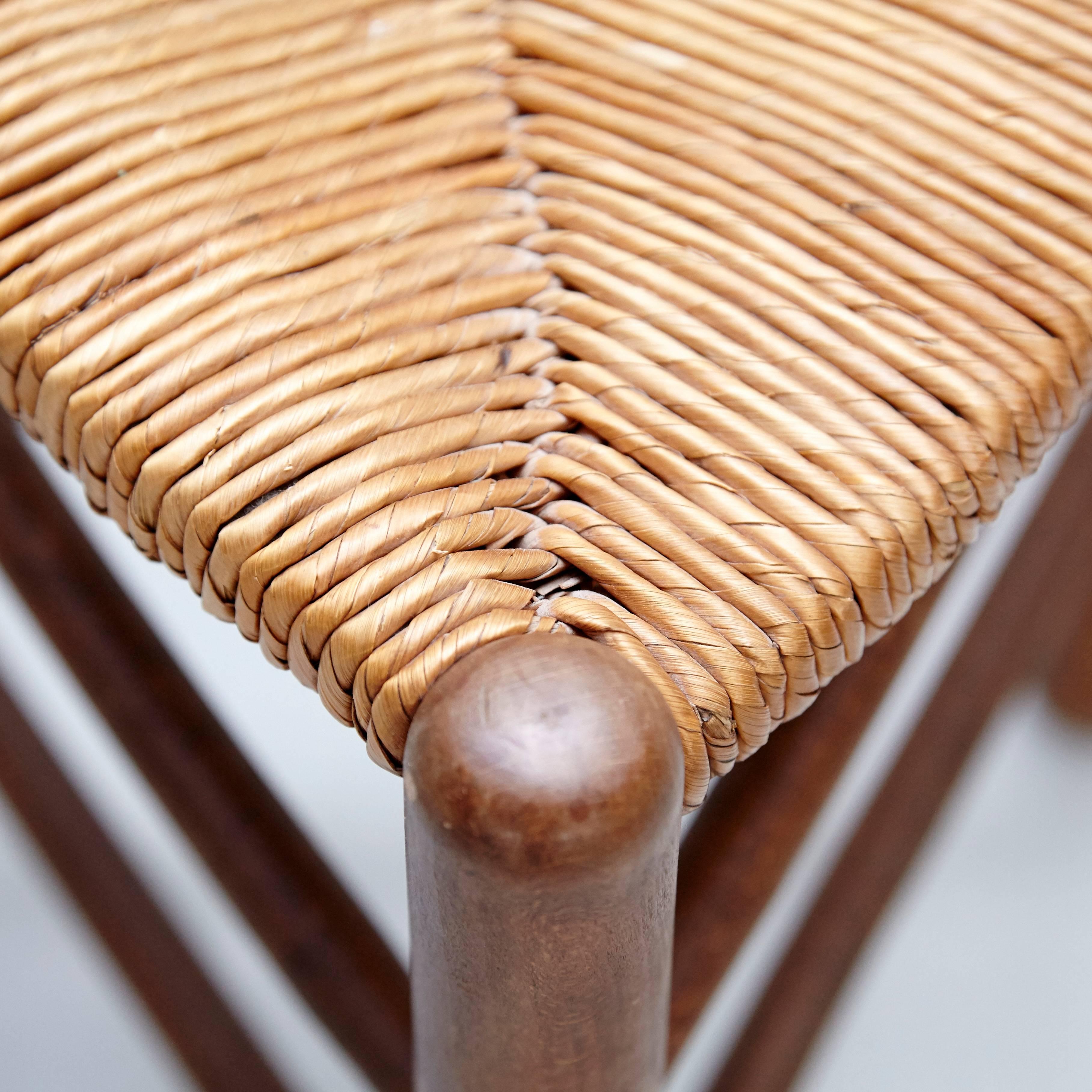 Pair of Stools in the Style of Charlotte Perriand In Good Condition In Barcelona, Barcelona