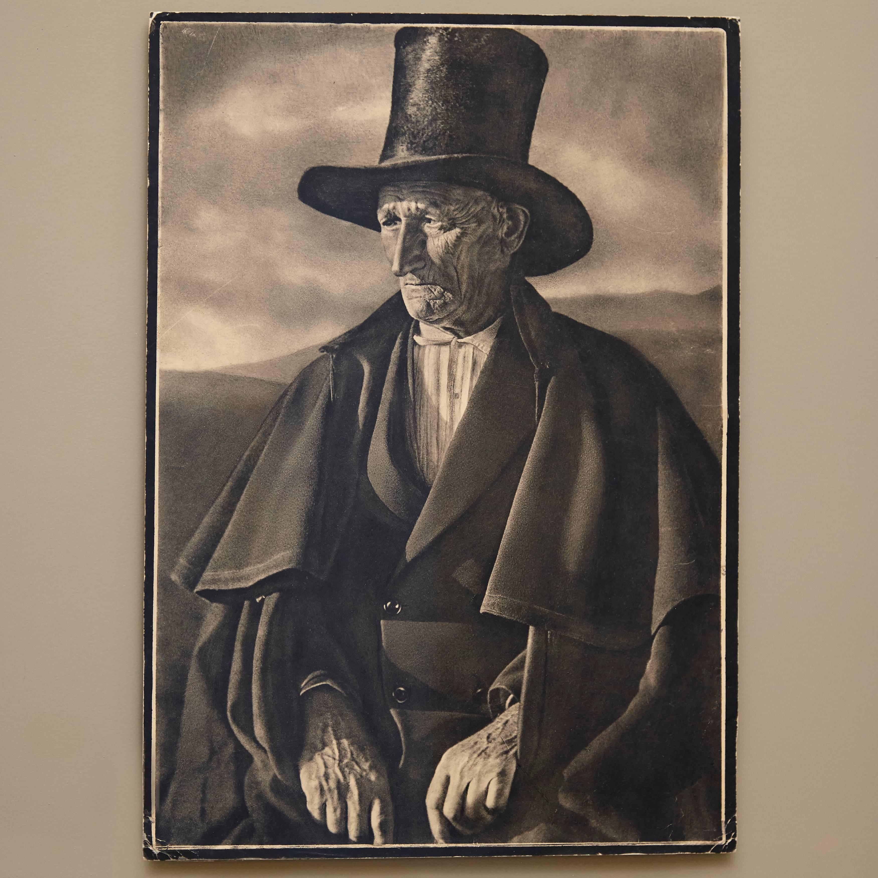 Photography in Fresson paper by José Ortiz Echagüe in Spain, circa 1932, 

Framed on a 18th century Spanish frame with museum glass.
92 x 75 x 4.5 Carbondir Paper (Fresson) Stamped vintage print.

José Ortiz-Echagüe (August 2, 1886 in