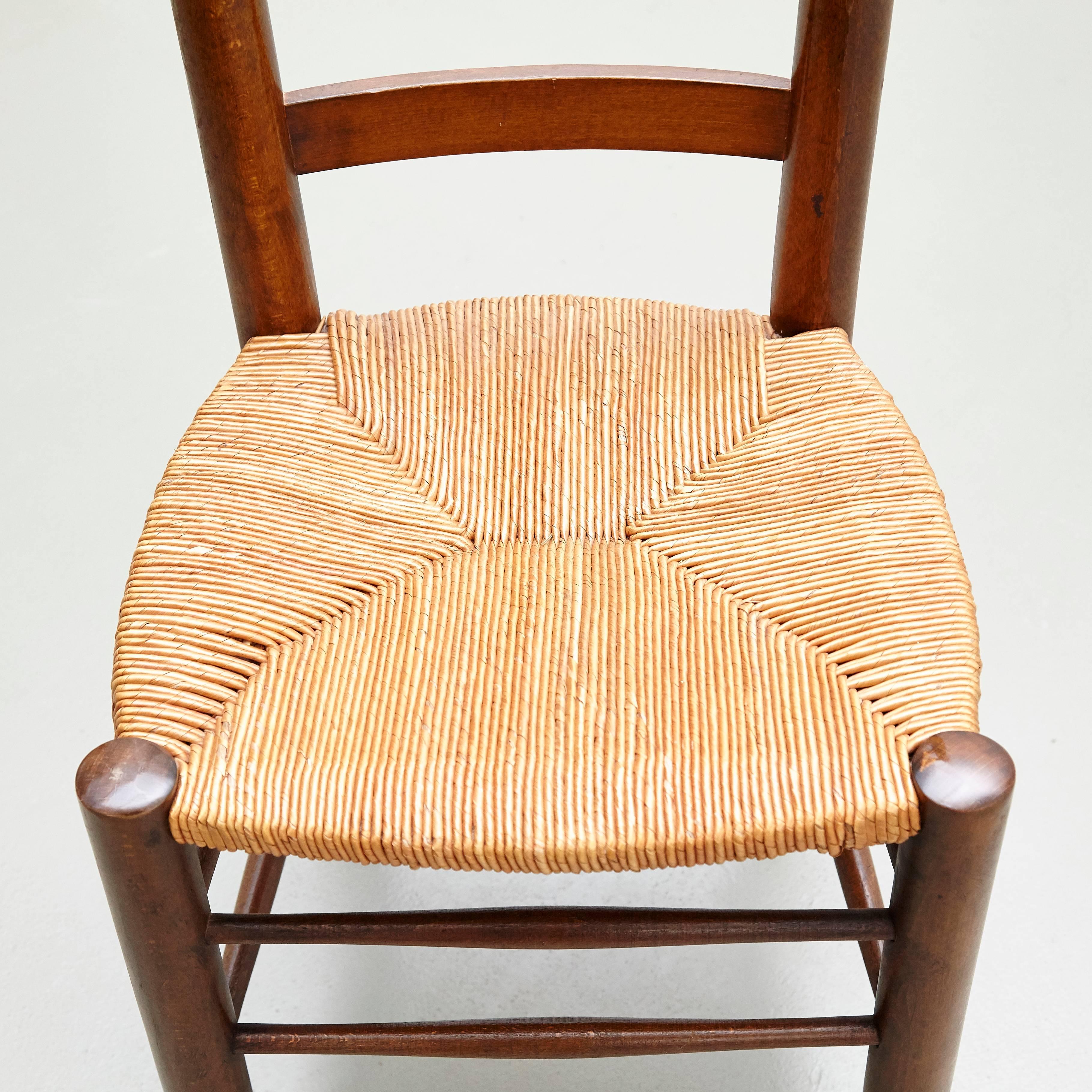 Rattan Set of Eight Charlotte Perriand Nº 19 Chairs