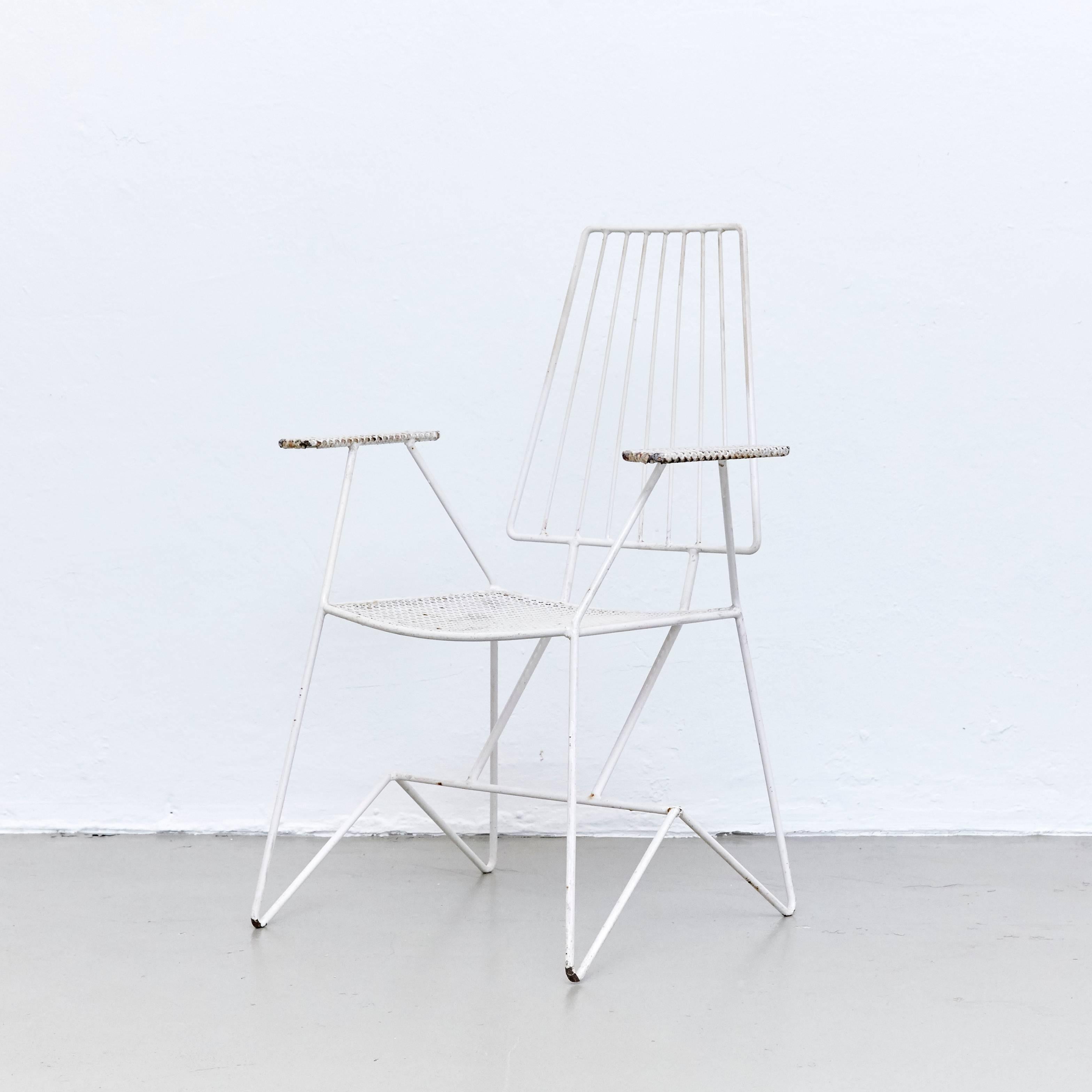 Mid-Century Modern Set of Four Mathieu Matégot Garden Chairs
