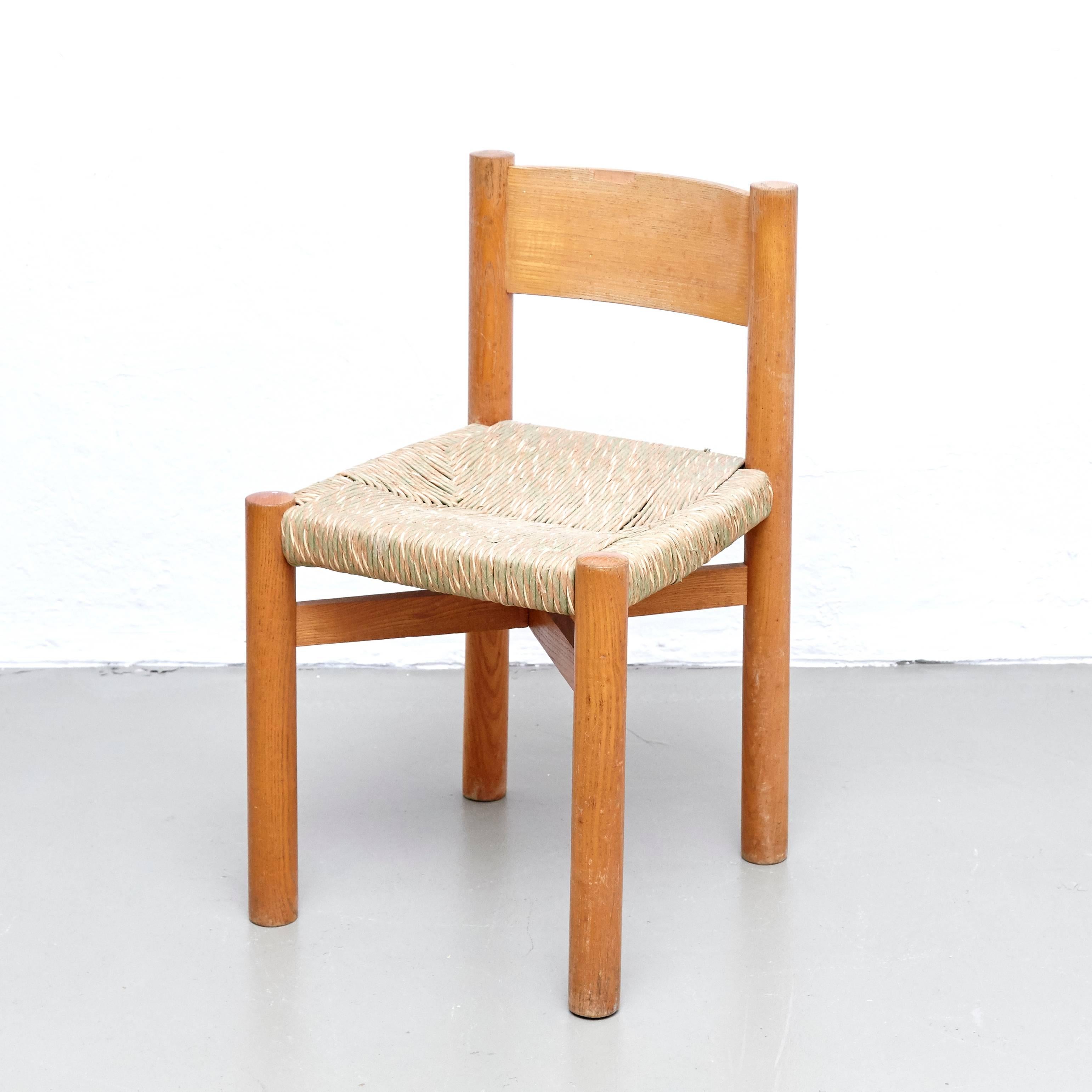 Set of 13 Charlotte Perriand Meribel Chairs, circa 1950 In Good Condition In Barcelona, Barcelona