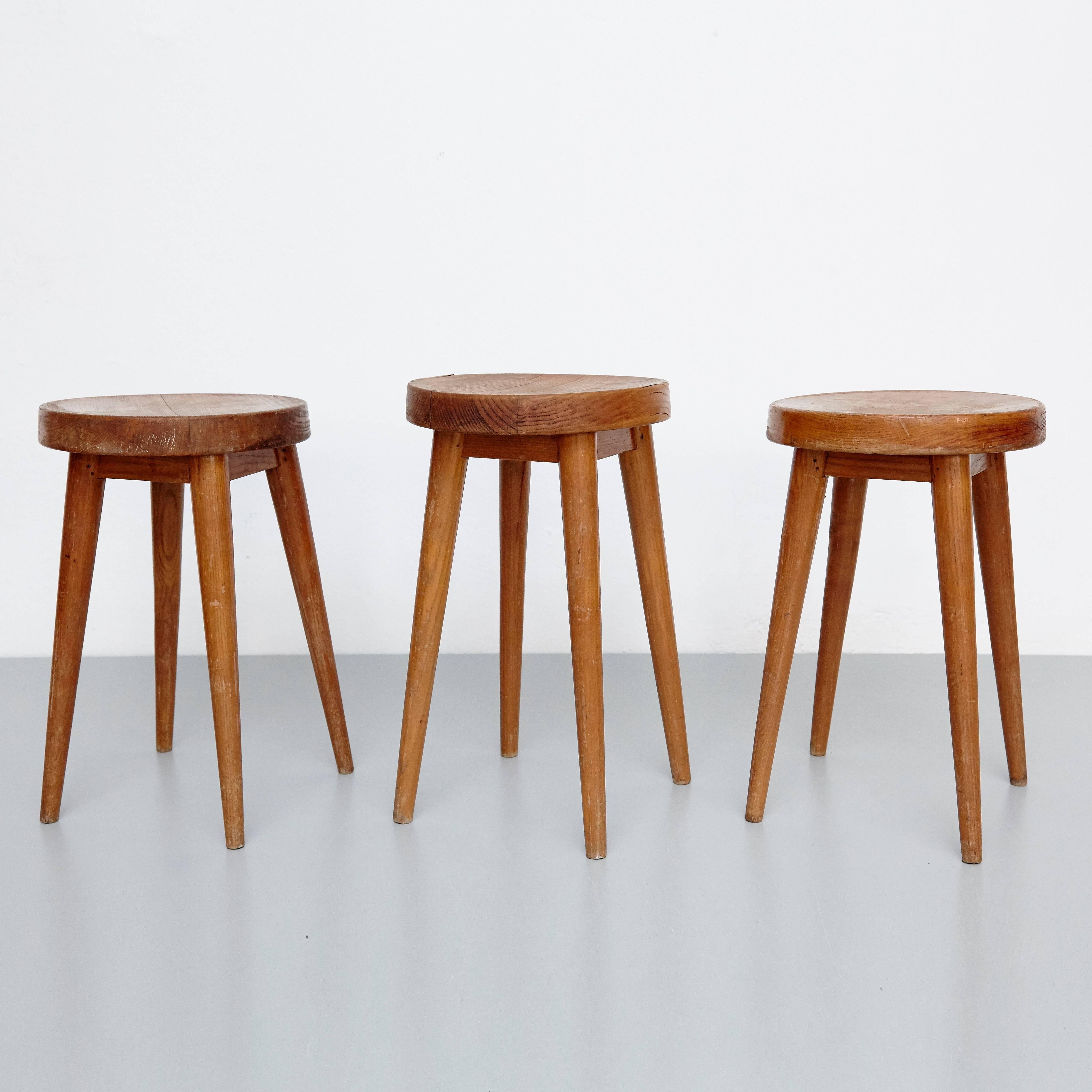 Pierre Jeanneret & Charlotte Perriand Stool 2
