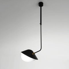 Serge Mouille Bookshelf Curved Ceiling Lamp