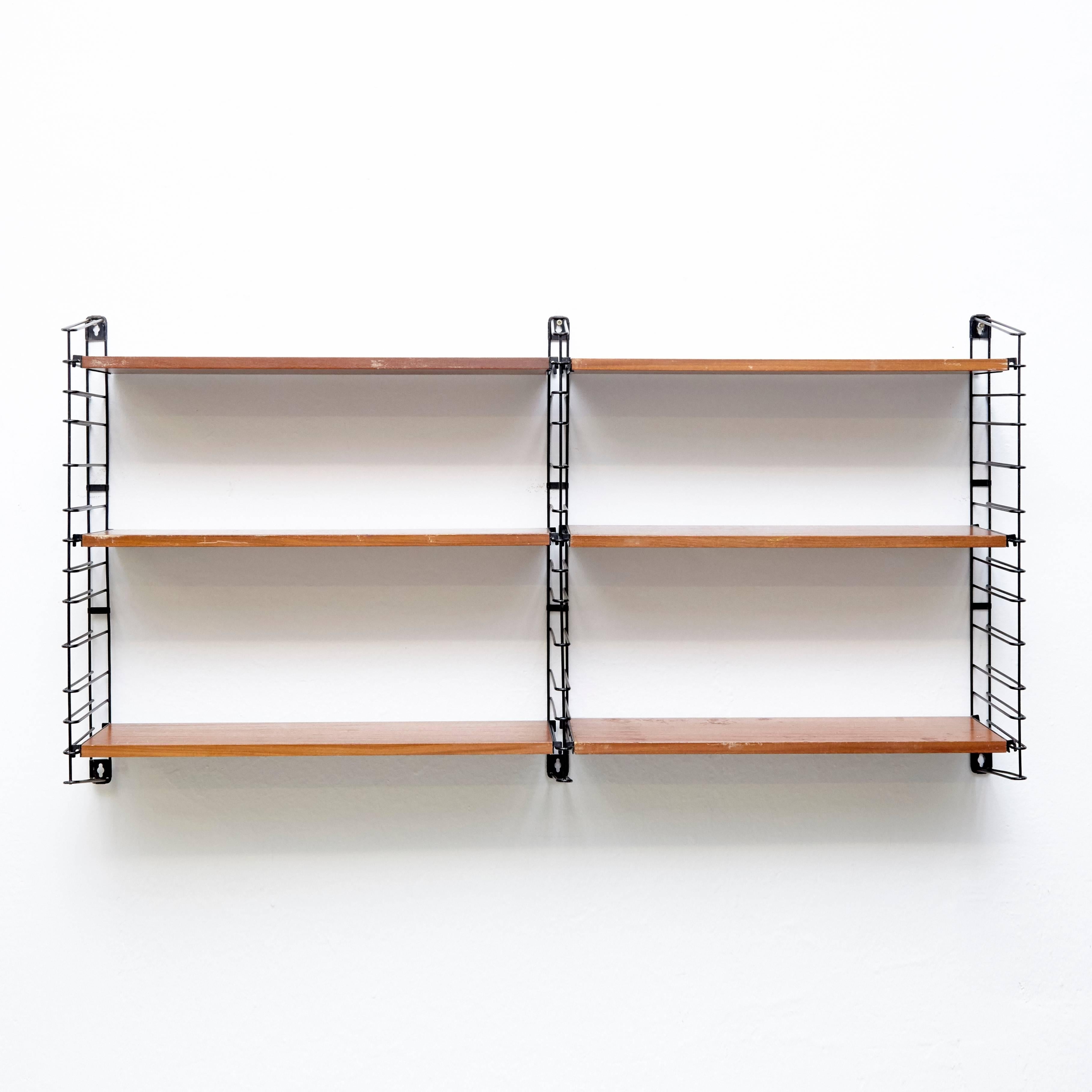 Dutch Adriaan Dekker for Tomado Two Modular Wall Hanging Shelves, 1958