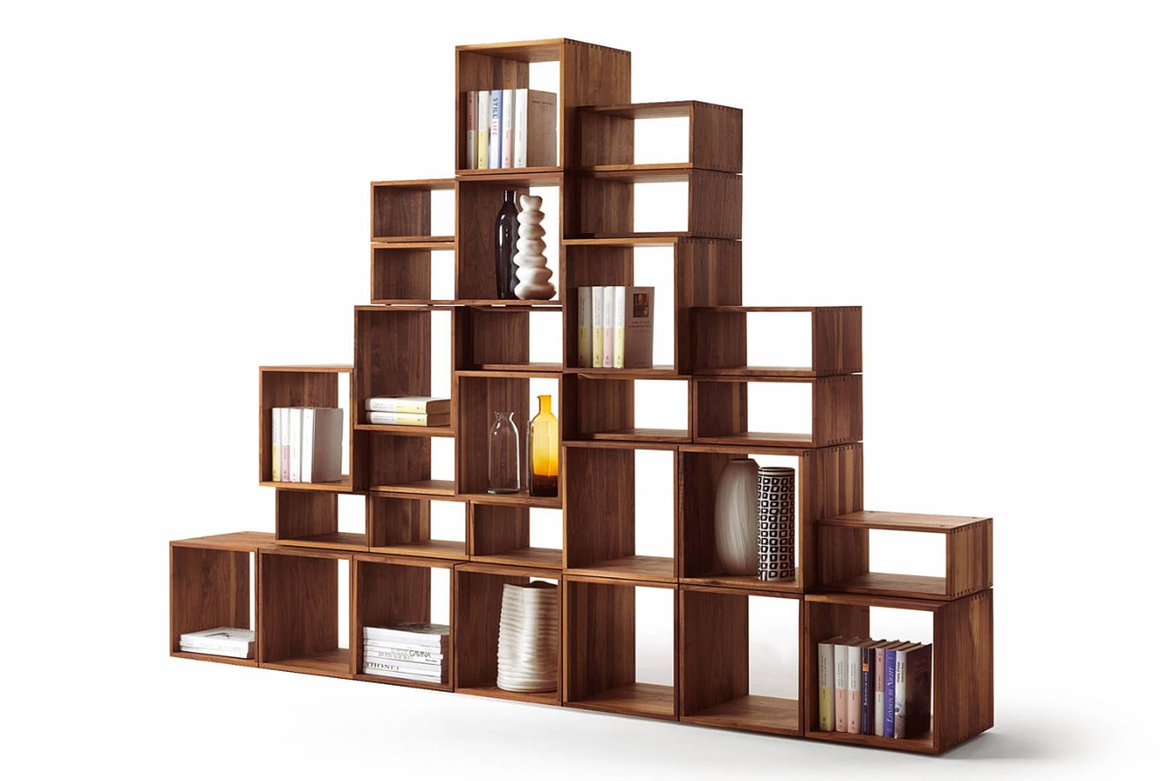 solid wood walnut bookcase