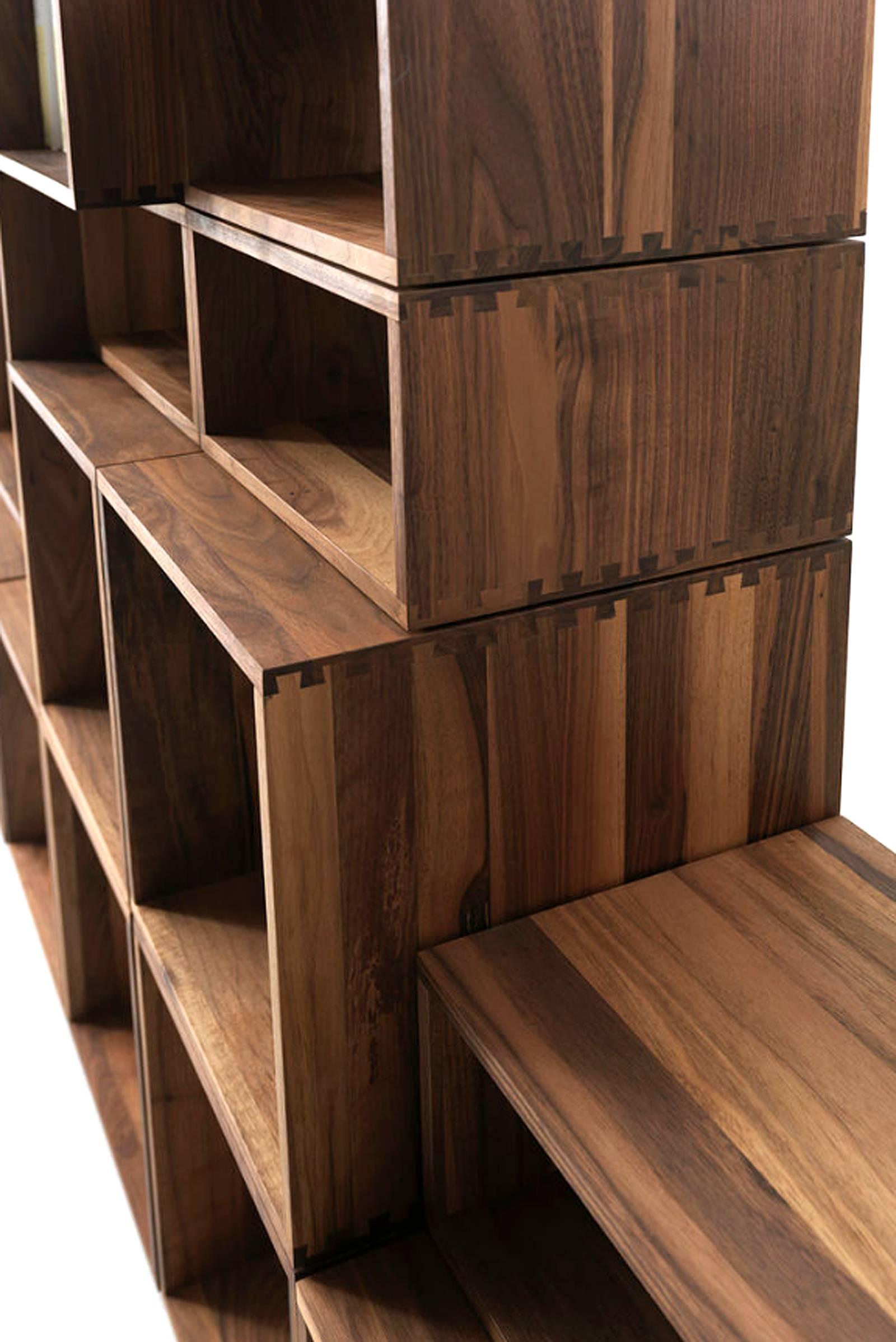 solid walnut bookcase