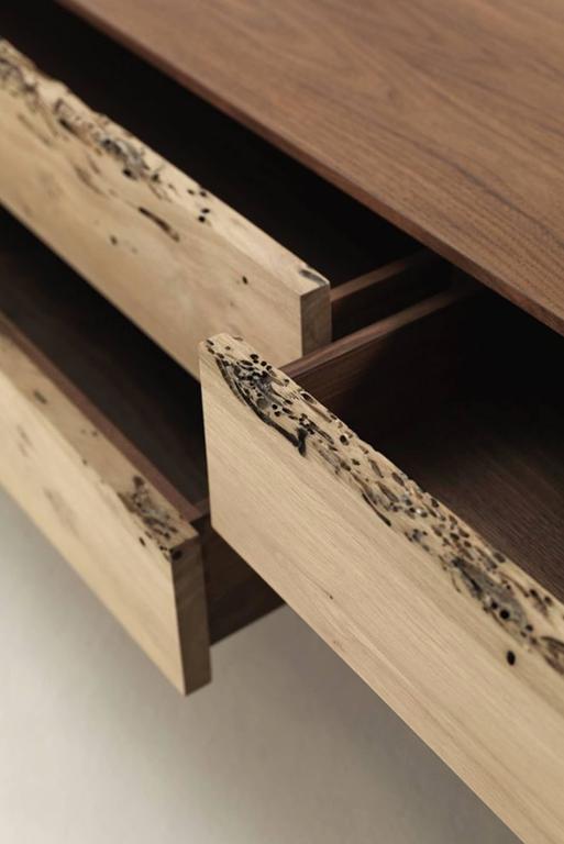 Raw Oak Sideboard With Walnut Frame For Sale at 1stDibs | natural ...