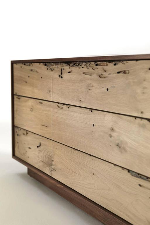 Raw Oak Sideboard With Walnut Frame For Sale at 1stDibs | natural ...