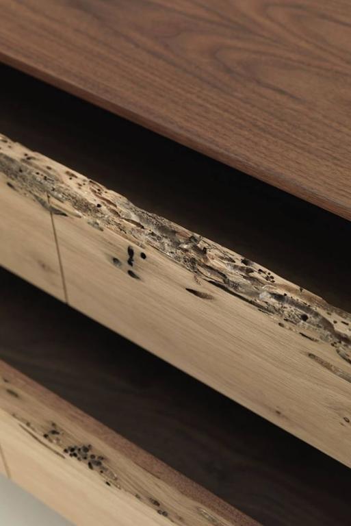 Raw Oak Sideboard With Walnut Frame For Sale at 1stDibs | natural ...