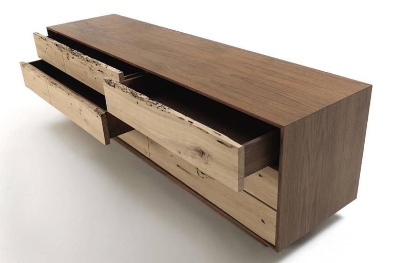 Raw Oak Sideboard With Walnut Frame For Sale at 1stDibs | natural ...